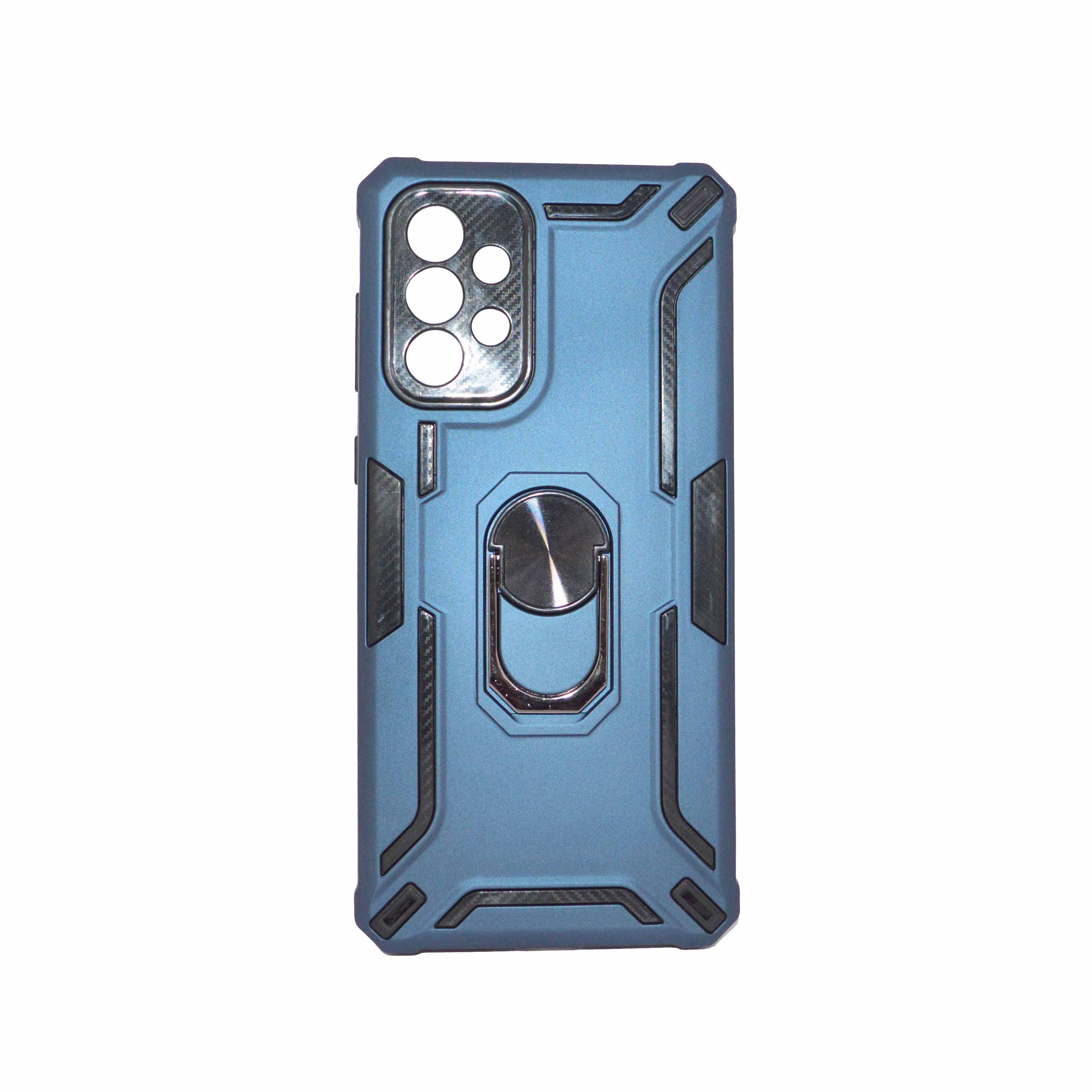 SAMSUNG A73 5G Blue Armor Cover Military Grade Protection Built-in Kickstand Car Holder Mobile Phone Case